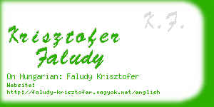 krisztofer faludy business card